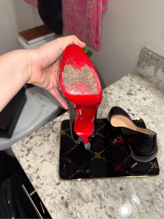 Christian Louboutin Shoes - Christian Louboutin Black Patent Pumps with Red Sole